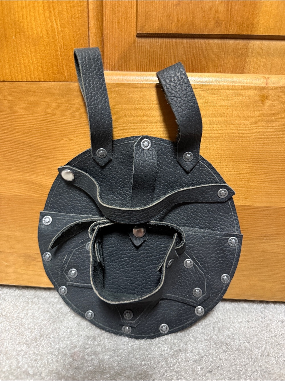 NEW Steampunk Black Leather Teacup and Saucer Belt Holster - Cosplay / Ren Faire
